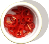 Sliced Red Chillies